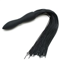 Fouet avec Dildo Vibrant - Noir