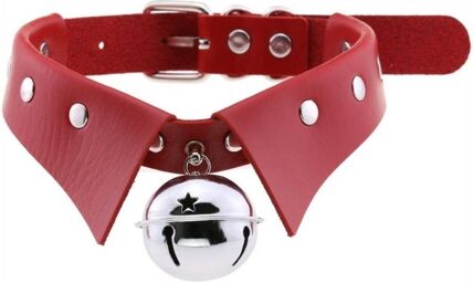 Collier ras de cou avec Grelot Jing Rouge