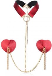 Cache-Tétons Heart Rouges