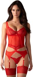 Cupide Desir corset et string Rouge