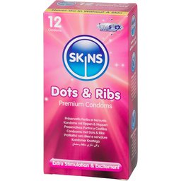 Dots & Ribs Lot de 12 Préservatifs