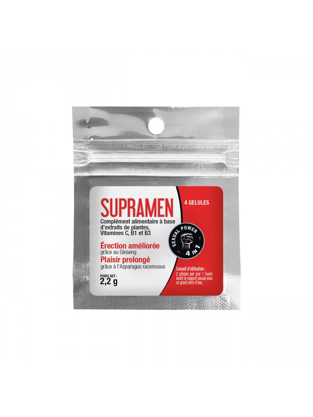 Aphrodisiaque homme Supramen 4 gélules