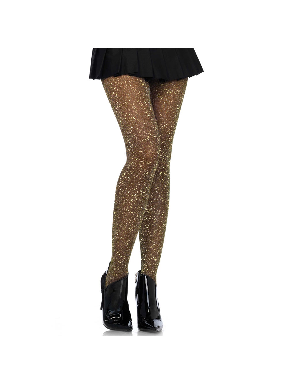Collant paillettes Marsha noir et or
