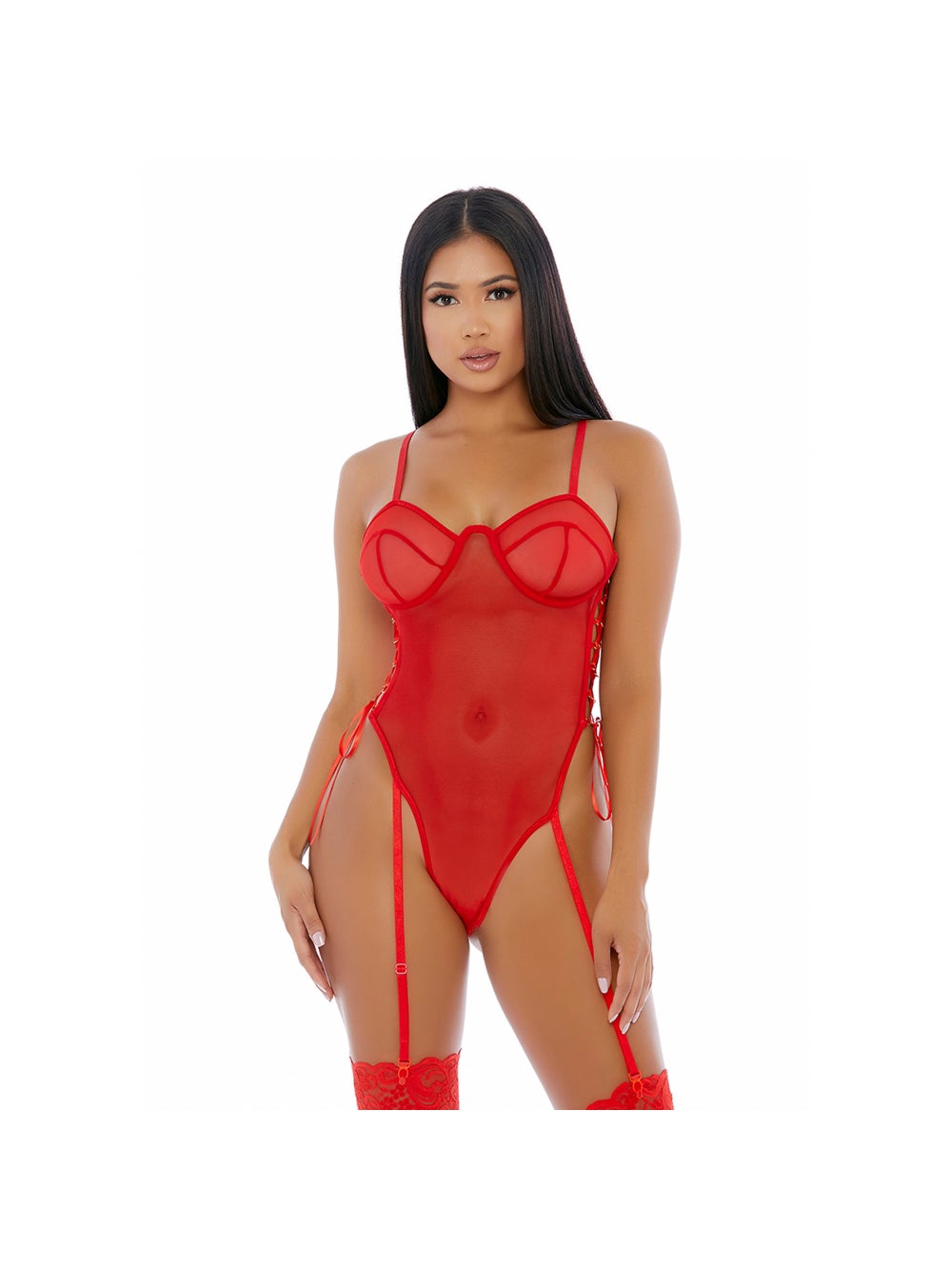 Body Jarretelles Make it Ring Rouge