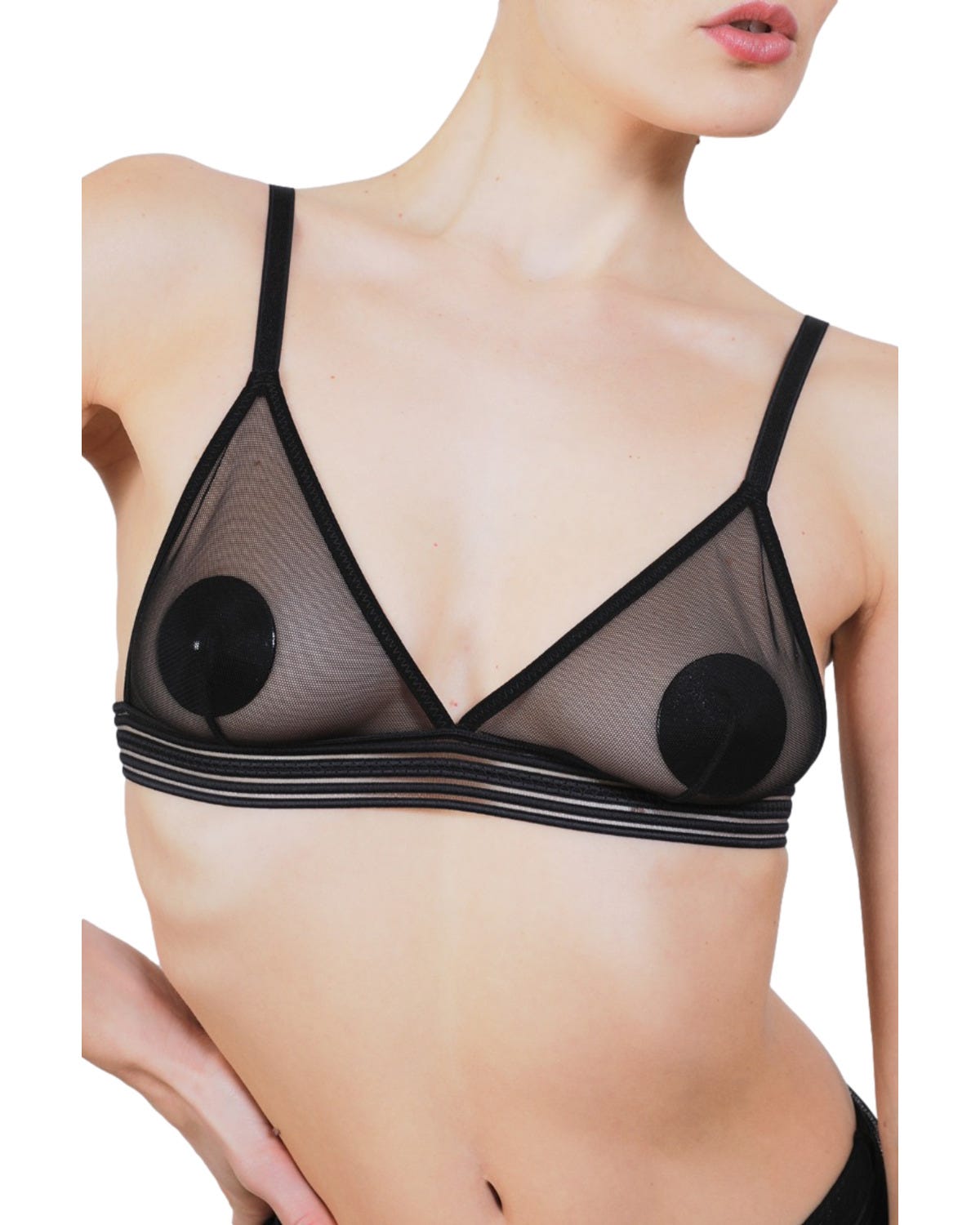 Soutien-gorge triangle en tulle