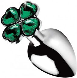 Plug Anal Métal Bijou Lucky Clover Large Argent