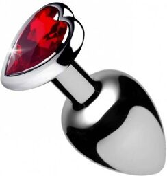 Plug Anal Bijou Coeur Rouge L Argent