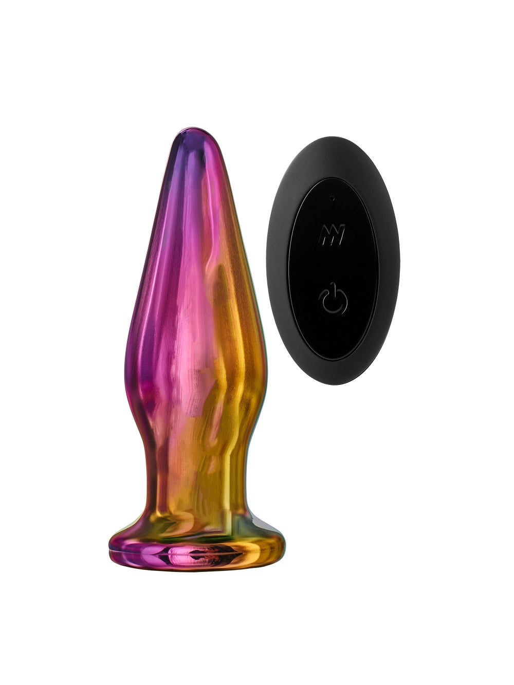 Plug Anal en Verre Vibrant Télécommandé Tapered Glamour Glass