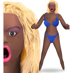 Poupée gonflable bouche ouverte blonde Anaïs