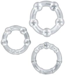 Kit de 3 Cockrings Perlés Blanc