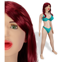 Poupée gonflable réaliste haute qualité rousse yeux verts Priscilla