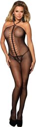 bodystocking réseille avec haut licou noir taille unique