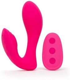 Vibromasseur Point G & Clitoris Télécommandé Double Act Rose