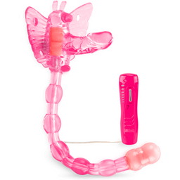 Culotte vibrante papillon triple plaisir 7 vitesses Vibromasseur femme et couple - Rose
