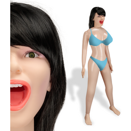 Poupée gonflable haute qualité brune yeux verts Ornella