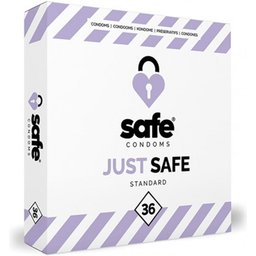 - Préservatifs avec lubrifiant à base de silicone - Standard - 36 unités