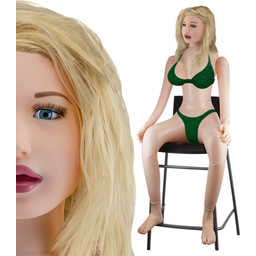 Poupée gonflable blonde assise Amélie
