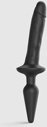 Plug-In Switch Réaliste - Gode & Plug Anal 2-en-1 Taille S - Noir