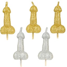 Ensemble de Bougie à Paillettes en Forme de Pénis