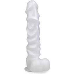 Long gode ventouse Peter gode vaginal ou anal homme ou femme - Blanc