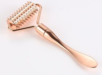 Roulette à picots en métal rosé MICRO ROLLER 12cm