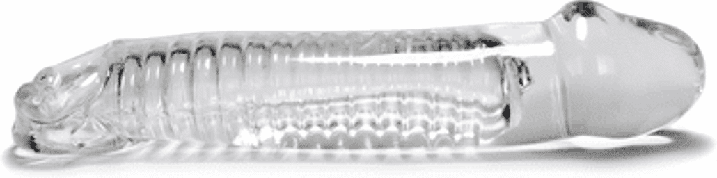 Muscle - Fleshy Soft Inner Ribbed Cocksheath - Clear