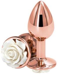Plug Anal Bijou Rear Assets Rose Medium Blanc