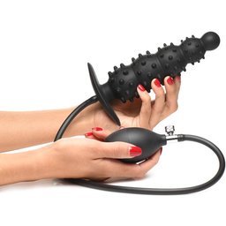 Master Series - Plug Anal Gonflable Côtelé - Noir