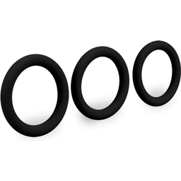 Trio d'anneaux péniens en silicone médical Raven