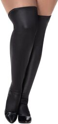 Mapalé Bas en vinyl noir metallisé grande taille - MAL1017XBLK Noir métallisé