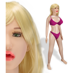 Poupée gonflable réaliste haute qualité blonde yeux verts Evy