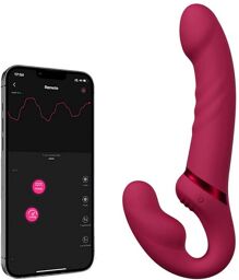 Gode Ceinture sans Harnais Connecté Lapis Rose