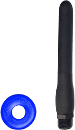 Oxshot - 6 Shower Hose Butt-Nozzle and Flex Cockring - Black / Blue