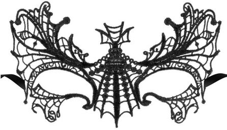 Loup souple brodé style gothique Noir