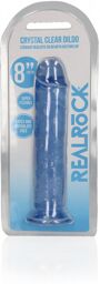 Realiste Dildo Jelly Suction Cup - 20 cm - Blue