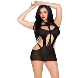 - Mini Robe et Teddy Dos-Nu - Noir