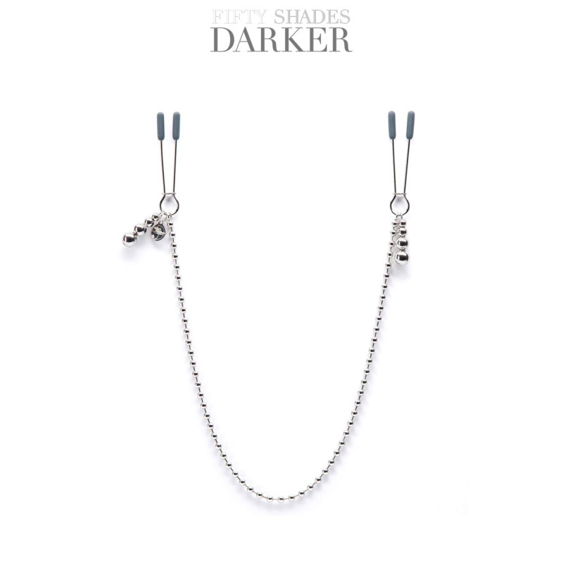 Pinces à tétons avec chaîne - Fifty shades darker