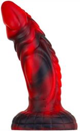 Gode monster Squax 18 x 5.5cm Noir-Rouge