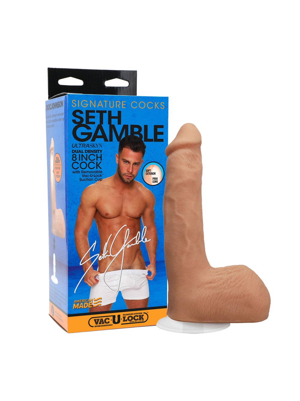 Gode avec testicules Seth Gamble 20,3 cm Signature Cocks