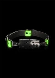 Baillon cylindre Gag - Glow in the Dark - Neon Green/Black