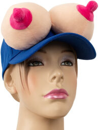 Casquette baseball bleue à motif original velours