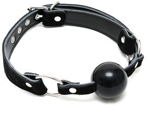 Baillon noir boule en silicone