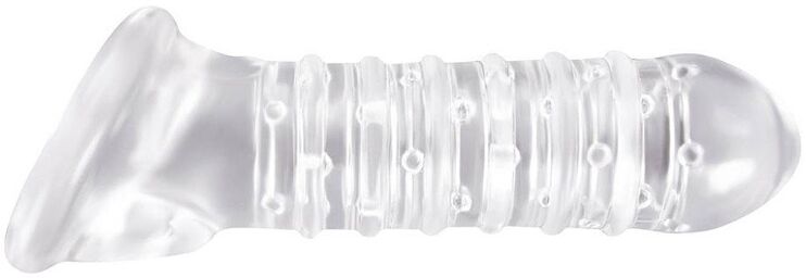 Etui pénien RIBBED Transparent 16 x 4 cm