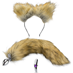 Rosebud plug anal queue de chat et serre tête