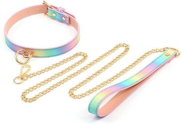 Collier-laisse Sm Laser Rose