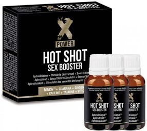 Pack de 3 Shots Aphrodisiaques Hot Shot Sex Booster