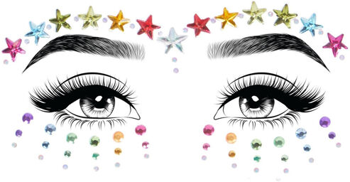 Autocollants bijoux de visage Jovi Face Jewels MULTICOLOR