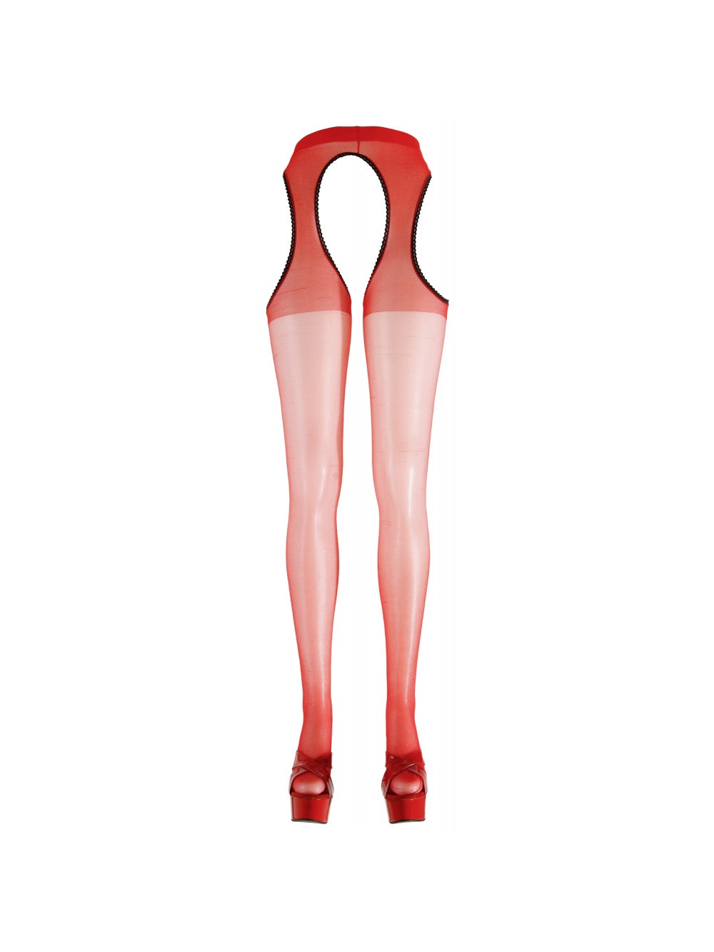 Collant Ouvert Rouge