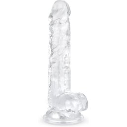 Godemiché en gel avec testicules - 17 cm