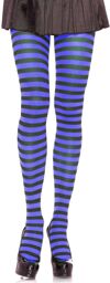 Collant Rayures 2 tons Noir et bleu